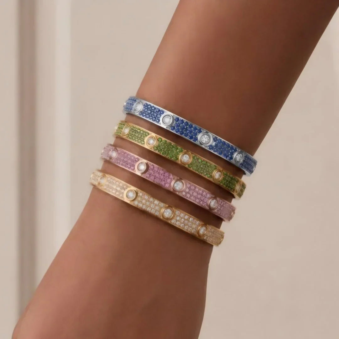 [KELA]CLASSIC 6.1MM LOVE BRACELET 10-DIAMOND FULL PAVÉ