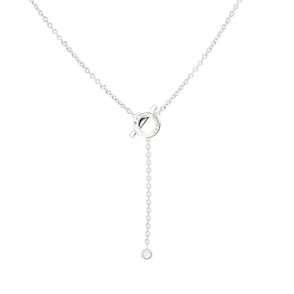 [KELA]FINESSE SILVER DIAMOND NECKLACE