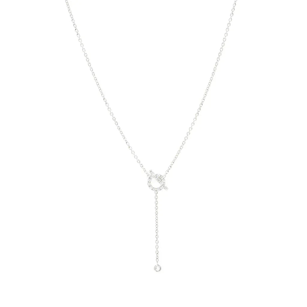 [KELA]FINESSE SILVER DIAMOND NECKLACE
