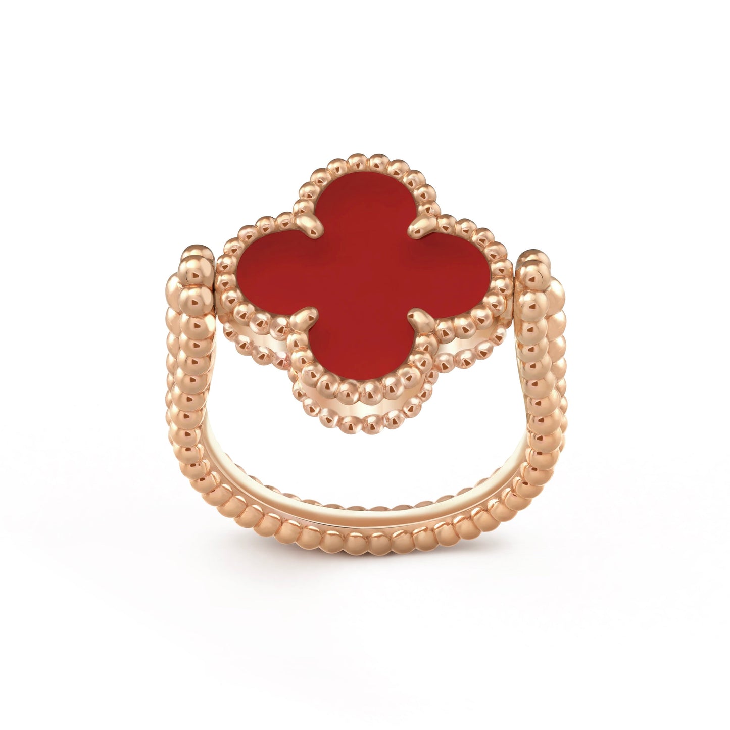 [KELA]LUCKY CLOVER ROSE GOLD REVERSIBLE RING