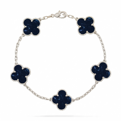 [KELA]LUCKY CLOVER 5-MOTIF BRACELET - PIETERSITE COLLECTION