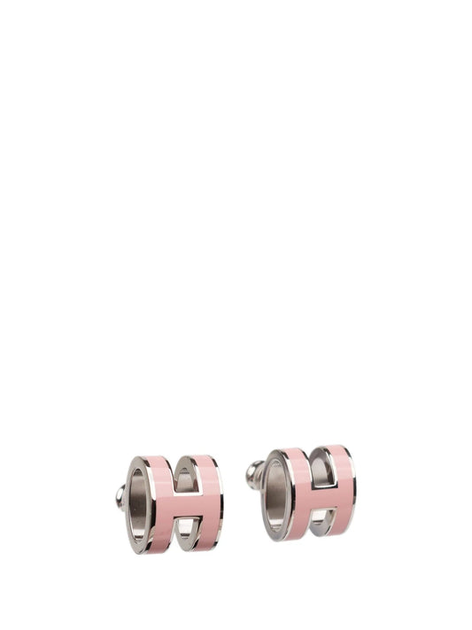 [KELA]MINI POP H SILVER EARRINGS PINK