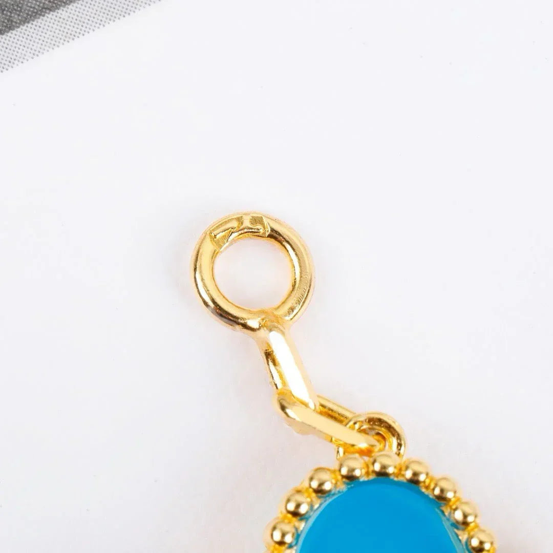 [KELA]LUCKY CLOVER 5-MOTIF BRACELET - TURQUOISE COLLECTION
