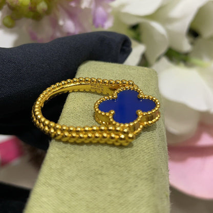 [KELA]LUCKY CLOVER GOLD REVERSIBLE RING