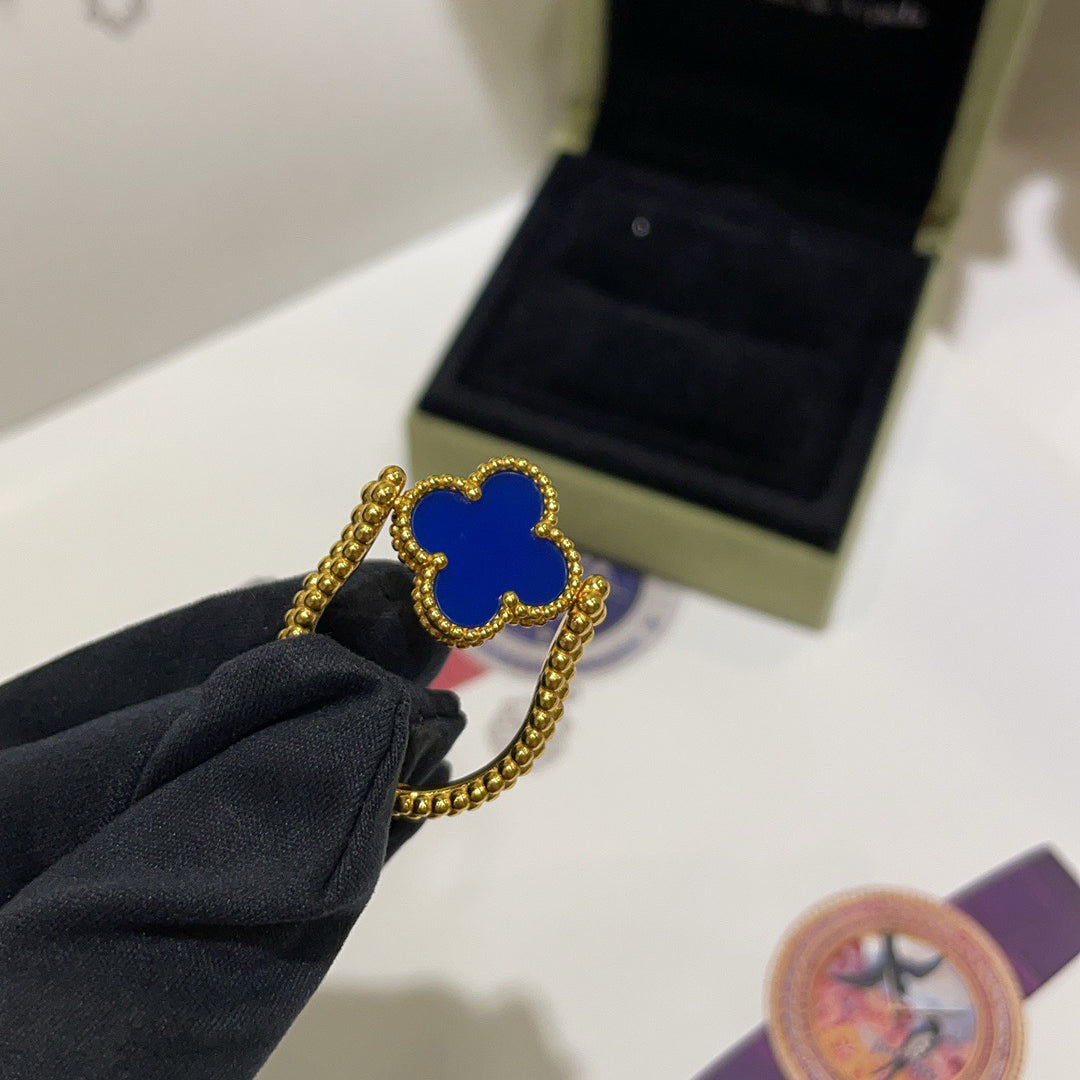 [KELA]LUCKY CLOVER GOLD REVERSIBLE RING