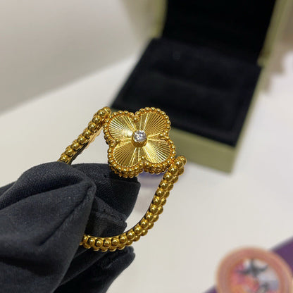[KELA]LUCKY CLOVER GOLD REVERSIBLE RING