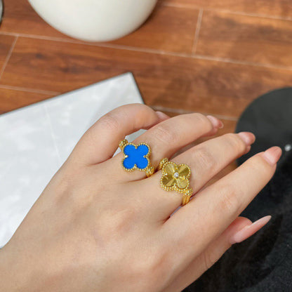 [KELA]LUCKY CLOVER GOLD REVERSIBLE RING