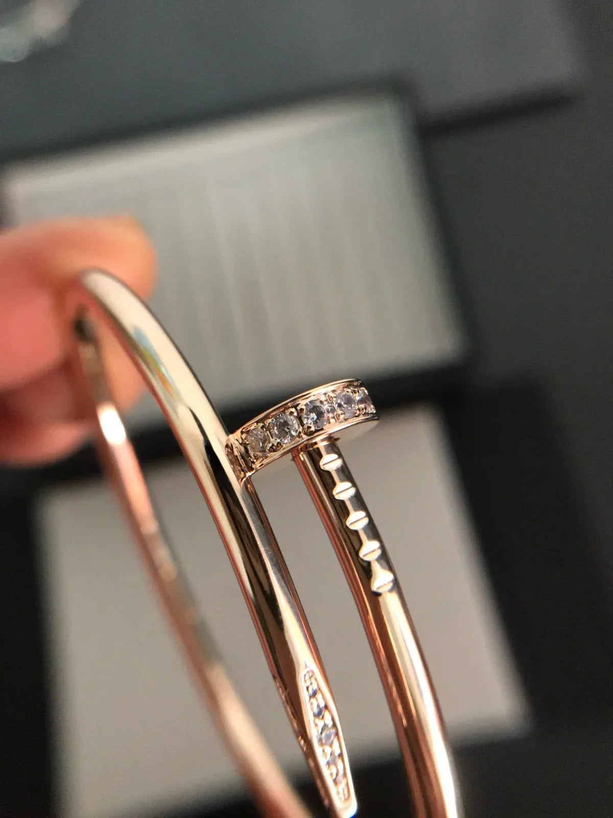 [KELA]JUSTE UN CLOU 3.5MM CLASSIC DIAMOND BANGLE