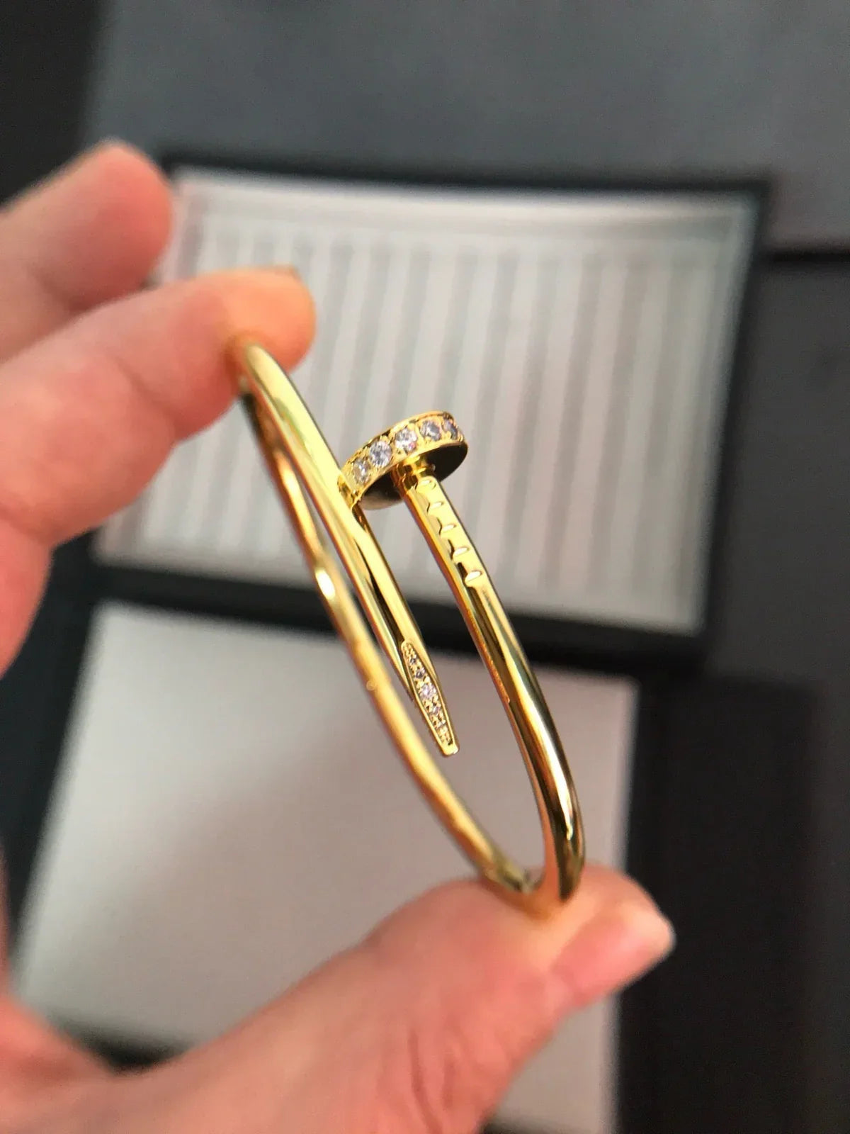 [KELA]JUSTE UN CLOU 3.5MM CLASSIC DIAMOND BANGLE