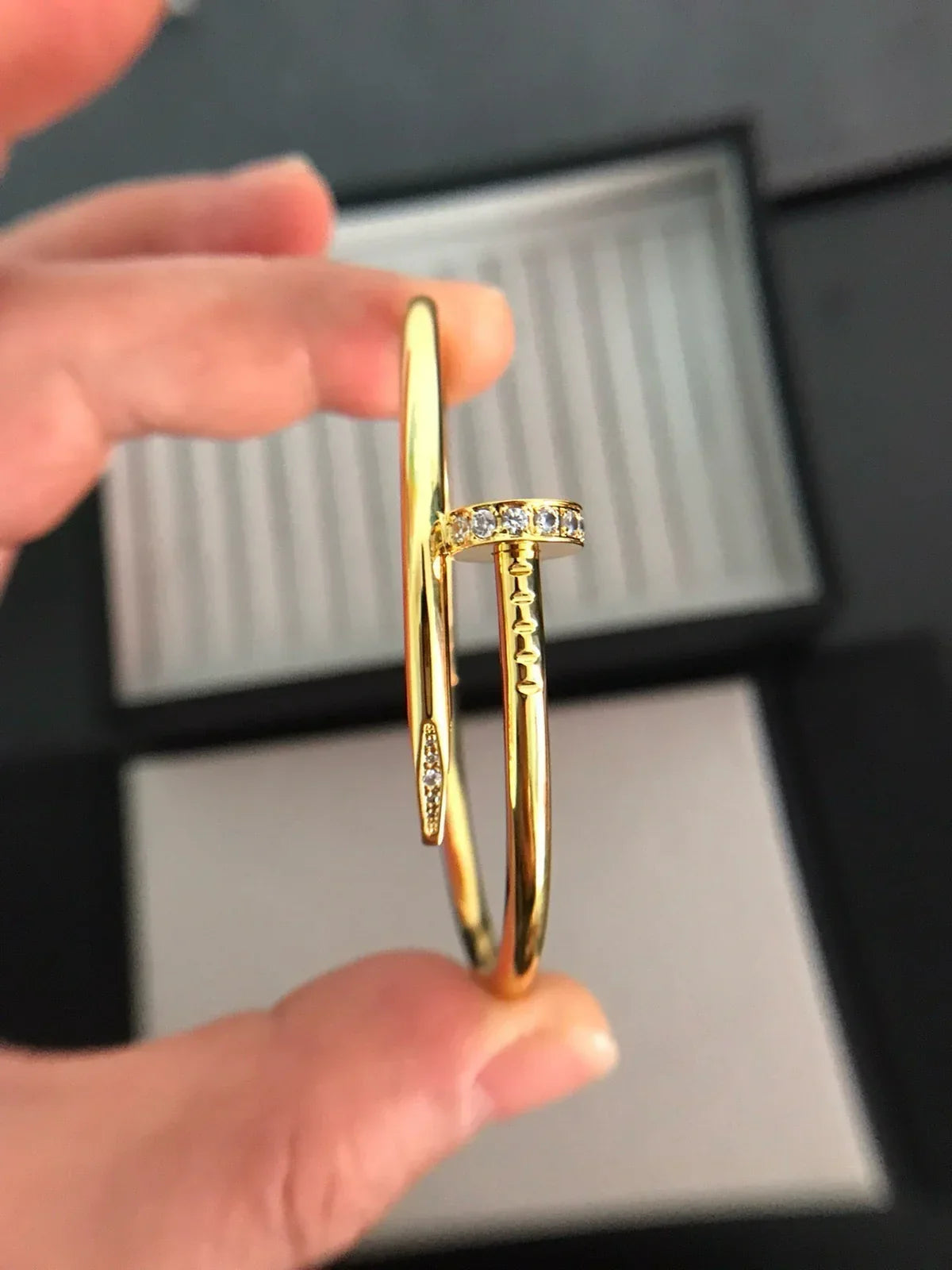 [KELA]JUSTE UN CLOU 3.5MM CLASSIC DIAMOND BANGLE