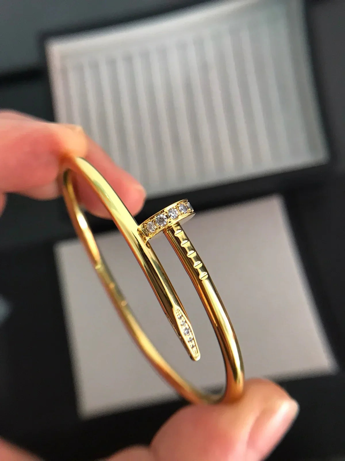 [KELA]JUSTE UN CLOU 3.5MM CLASSIC DIAMOND BANGLE