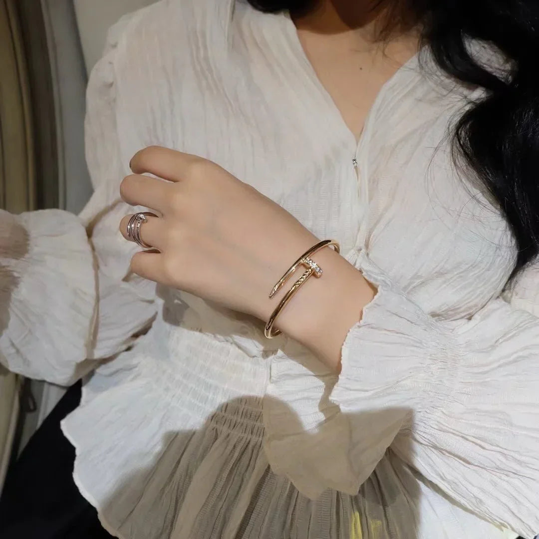 [KELA]JUSTE UN CLOU 3.5MM CLASSIC DIAMOND BANGLE