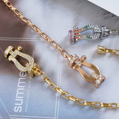 [KELA]FORCE LARGE HORSESHOE CLASP METAL BRACELET