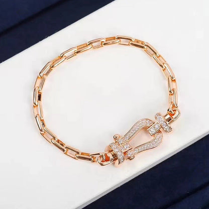 [KELA]FORCE LARGE HORSESHOE CLASP METAL BRACELET