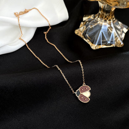 [KELA]LUCKY CARNELIAN LADYBUG CHARM NECKLACE