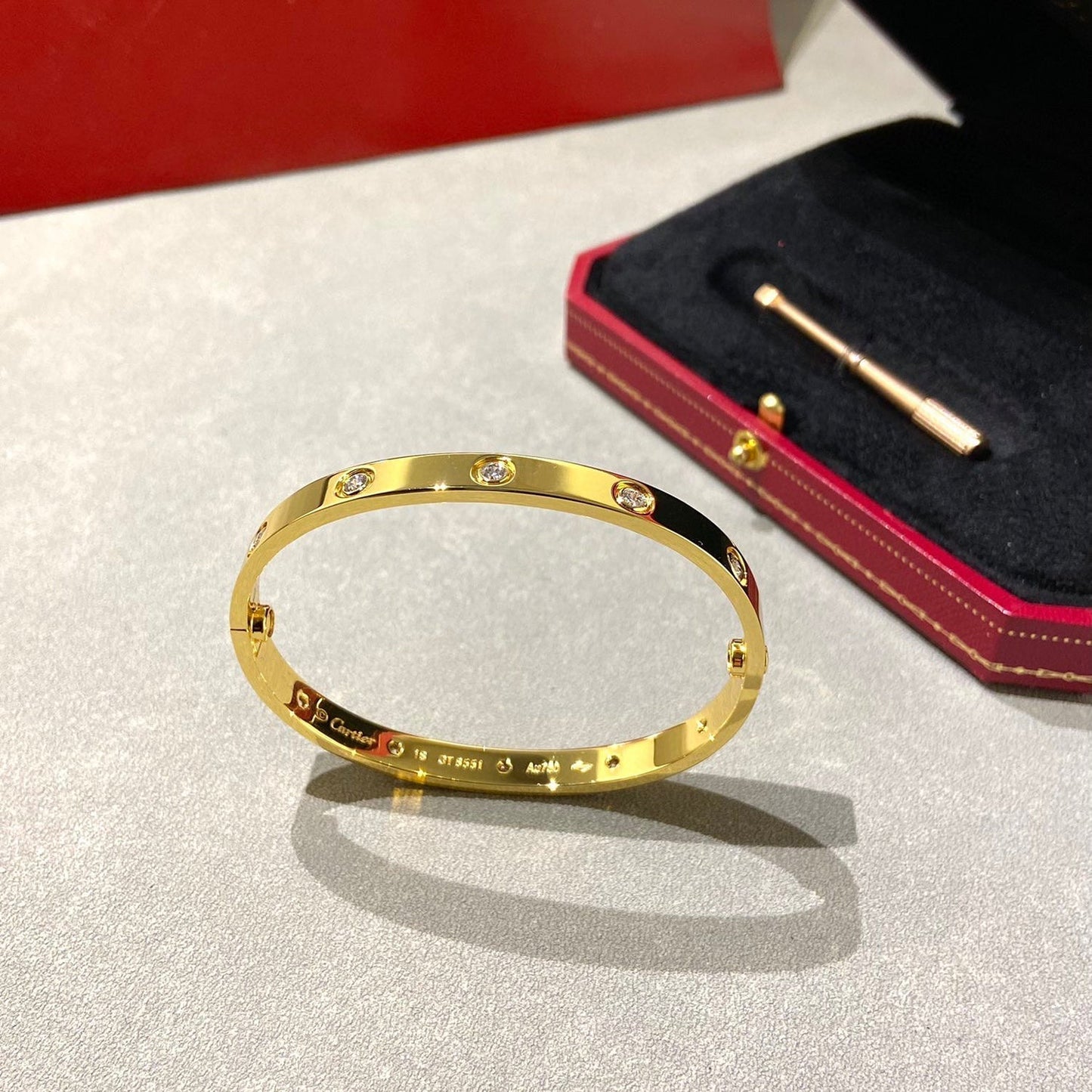 [KELA]CLASSIC 6.1MM LOVE BANGLE - 10-DIAMOND