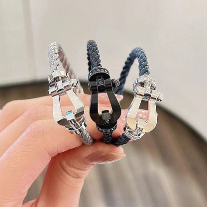 [KELA]FORCE LARGE HORSESHOE BRACELET - ROSE GOLD