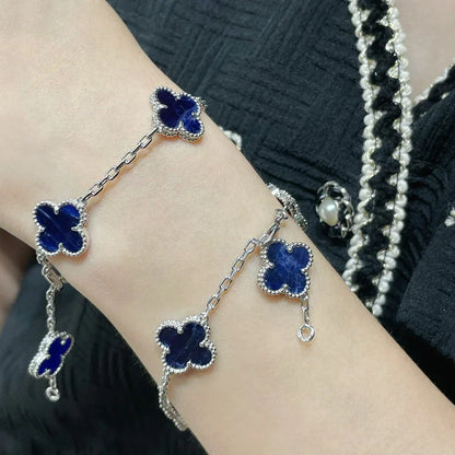[KELA]LUCKY CLOVER 5-MOTIF BRACELET - PIETERSITE COLLECTION
