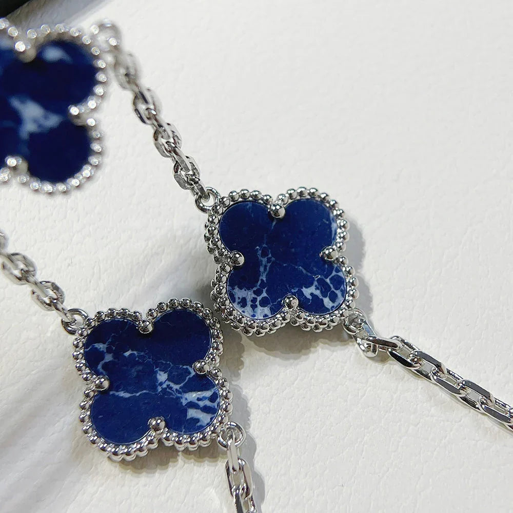 [KELA]LUCKY CLOVER 5-MOTIF BRACELET - PIETERSITE COLLECTION