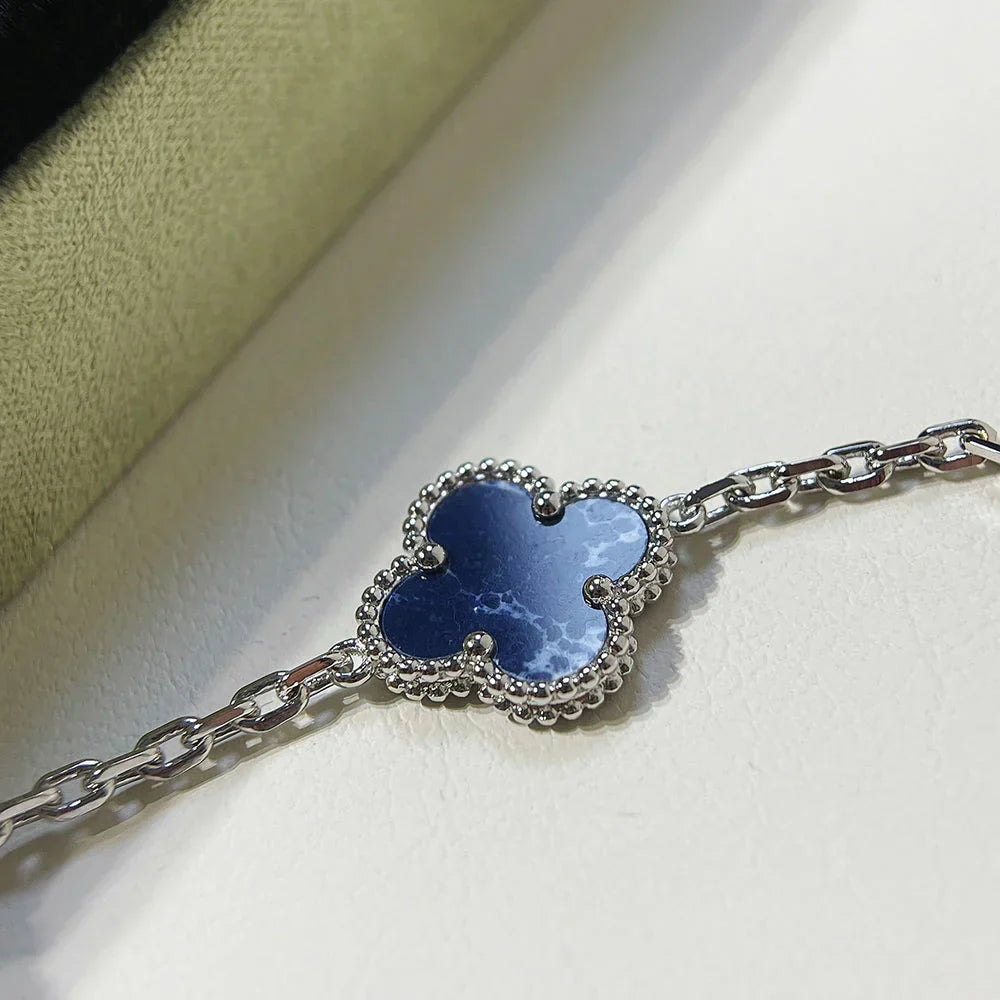 [KELA]LUCKY CLOVER 5-MOTIF BRACELET - PIETERSITE COLLECTION
