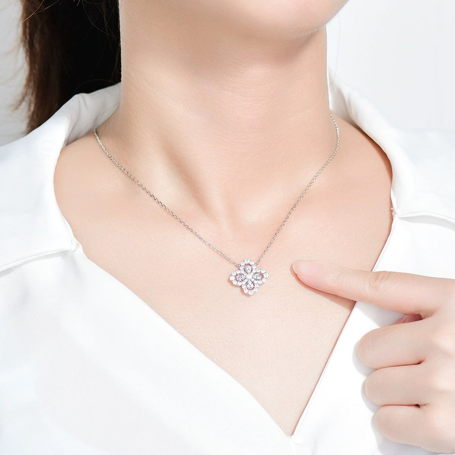 [KELA]LOOP NECKLACE FULL MOTIF DIAMOND 16MM MULTIPLE COLORS