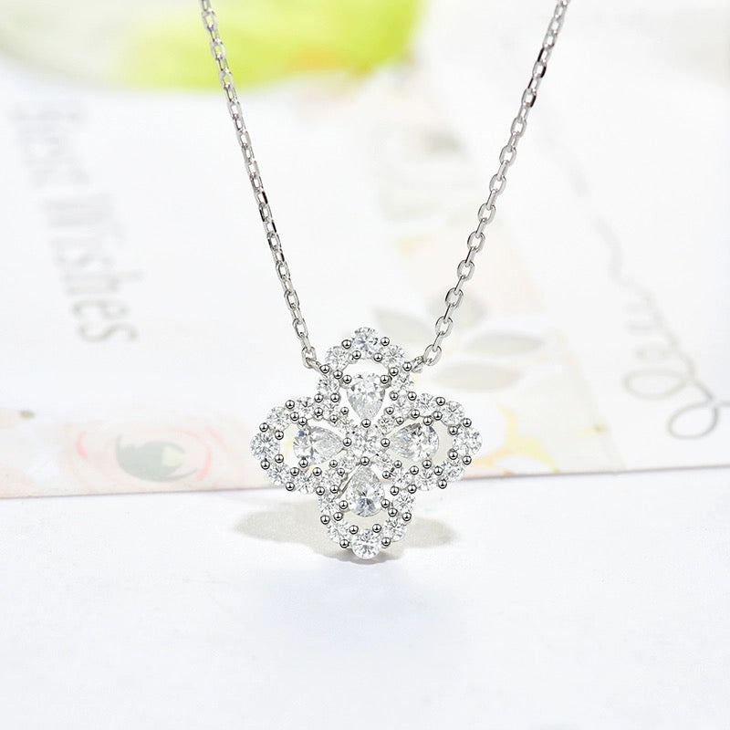 [KELA]LOOP NECKLACE FULL MOTIF DIAMOND 16MM MULTIPLE COLORS