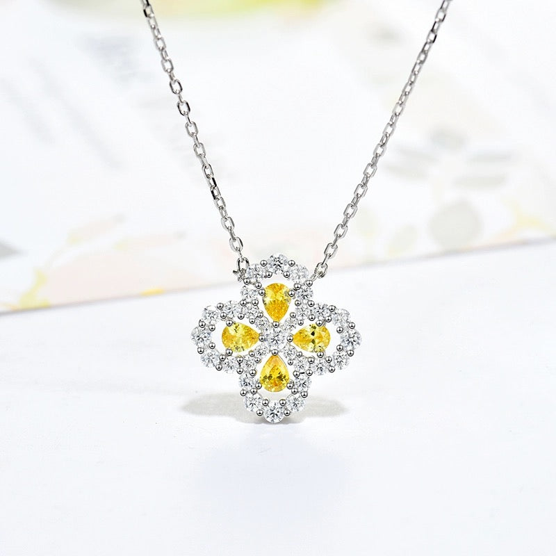 [KELA]LOOP NECKLACE FULL MOTIF DIAMOND 16MM MULTIPLE COLORS