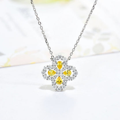 [KELA]LOOP NECKLACE FULL MOTIF DIAMOND 16MM MULTIPLE COLORS