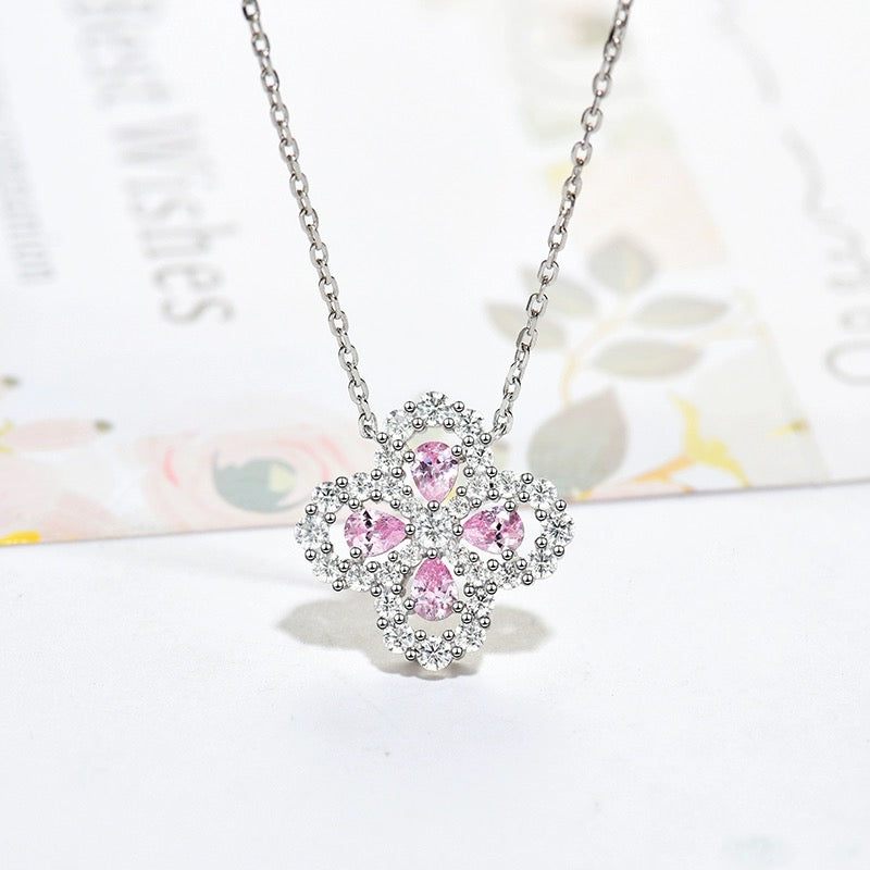 [KELA]LOOP NECKLACE FULL MOTIF DIAMOND 16MM MULTIPLE COLORS