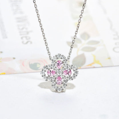 [KELA]LOOP NECKLACE FULL MOTIF DIAMOND 16MM MULTIPLE COLORS