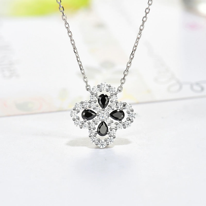 [KELA]LOOP NECKLACE FULL MOTIF DIAMOND 16MM MULTIPLE COLORS