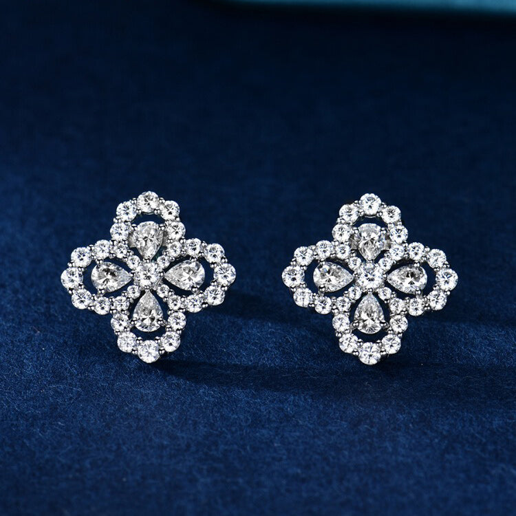[KELA]LOOP EARRINGS FULL MOTIF DIAMOND 16MM