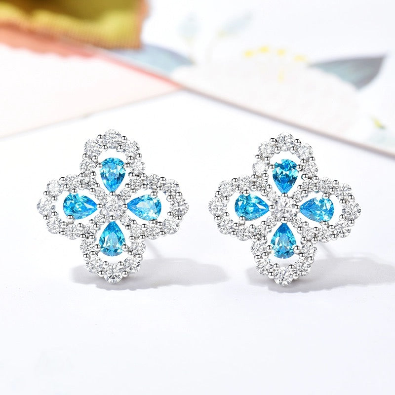[KELA]LOOP EARRINGS FULL MOTIF DIAMOND 16MM