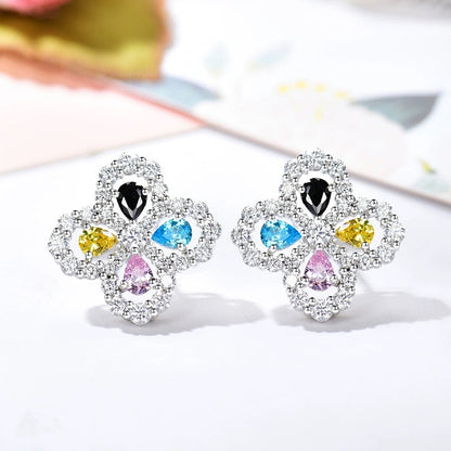 [KELA]LOOP EARRINGS FULL MOTIF DIAMOND 16MM