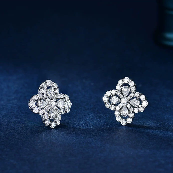 [KELA]LOOP EARRINGS FULL MOTIF DIAMOND 16MM