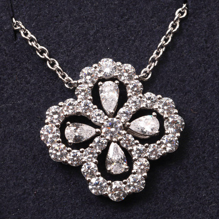 [KELA]LOOP NECKLACE FULL MOTIF DIAMOND 16MM MULTIPLE COLORS