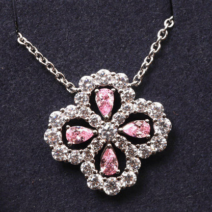 [KELA]LOOP NECKLACE FULL MOTIF DIAMOND 16MM MULTIPLE COLORS