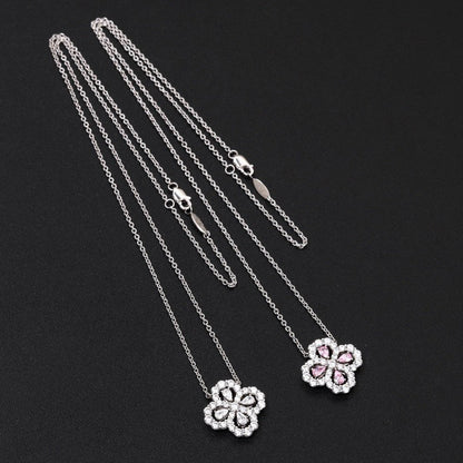 [KELA]LOOP NECKLACE FULL MOTIF DIAMOND 16MM MULTIPLE COLORS