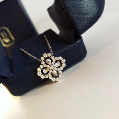 [KELA]LOOP NECKLACE FULL MOTIF DIAMOND 16MM MULTIPLE COLORS