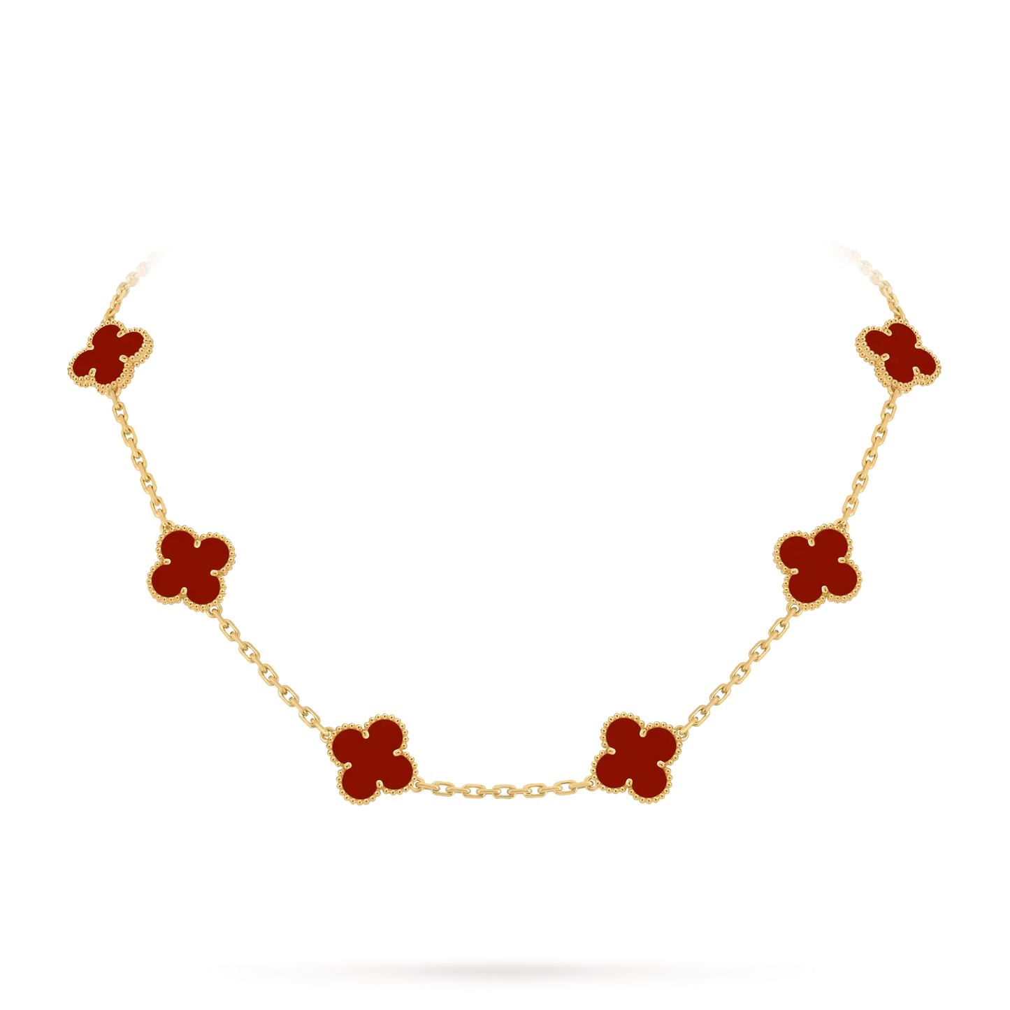 [KELA]CLASSIC LUCKY 10-MOTIF CLOVER NECKLACE GOLD COLLECTION