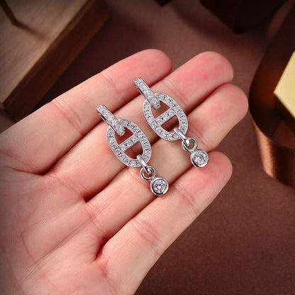 [KELA]HM CHAINE DIAMOND EARRINGS