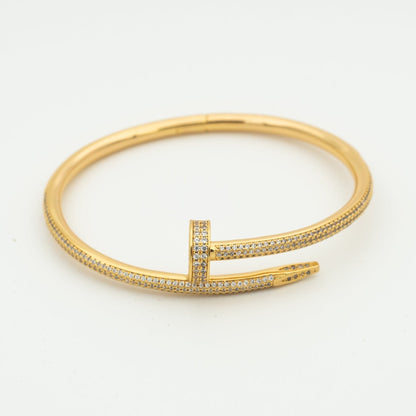 [KELA]JUSTE UN CLOU 3.5MM FULL PAVÉ NAIL BANGLE