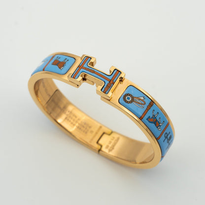 [KELA]H ROSE GOLD BRACELET BLUE CERAMIC