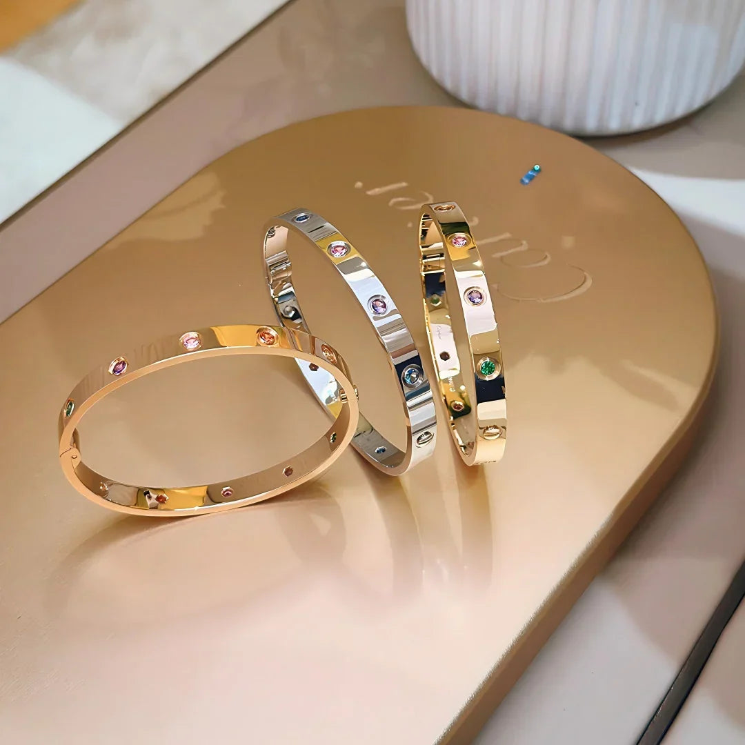 [KELA]CLASSIC 6.1MM LOVE BRACELET 10-DIAMOND MULTICOLOR