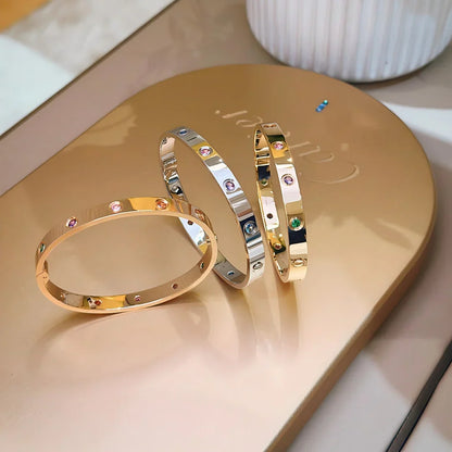 [KELA]CLASSIC 6.1MM LOVE BRACELET 10-DIAMOND MULTICOLOR