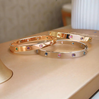 [KELA]CLASSIC 6.1MM LOVE BRACELET 10-DIAMOND MULTICOLOR