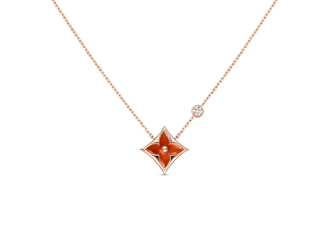 [KELA]STAR NECKLACE ROSE GOLD 1 DIAMOND