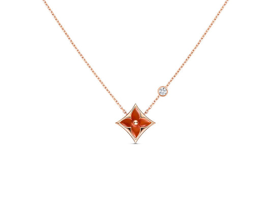 [KELA]STAR NECKLACE ROSE GOLD 1 DIAMOND