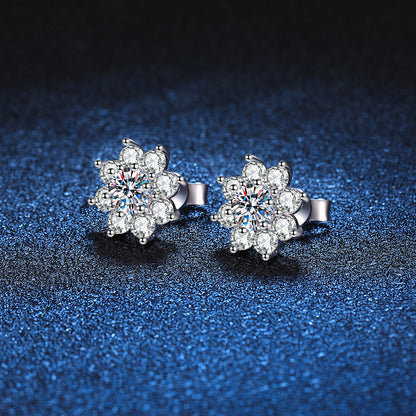 [KELA]RADIANT SUNFLOWER MOISSANITE STUD EARRINGS