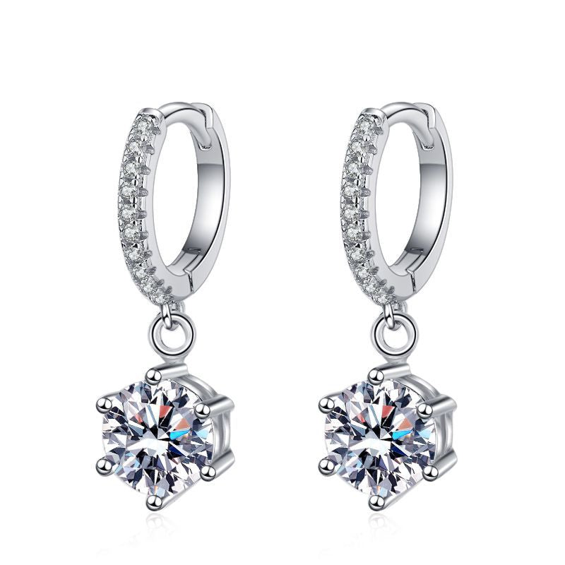 [KELA]CLASSIC 6-PRONG MOISSANITE DROP EARRINGS